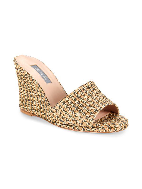 SJP by Sarah Jessica Parker Kit Raffia Wedge Mules