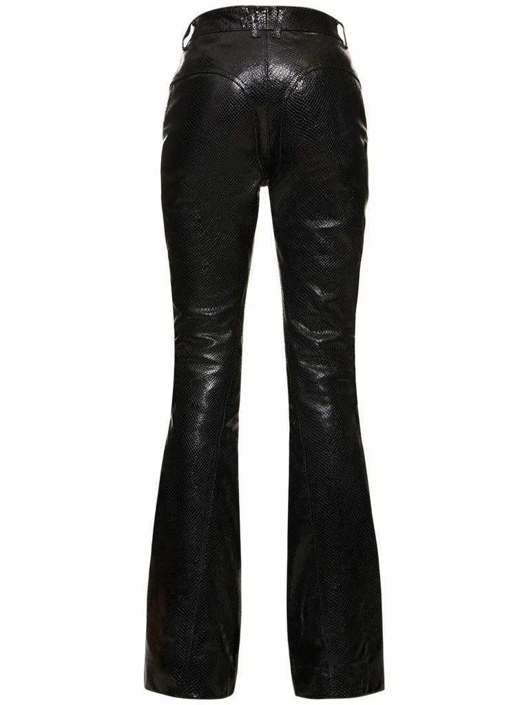 Mugler Snake Leather Flared Pants 4