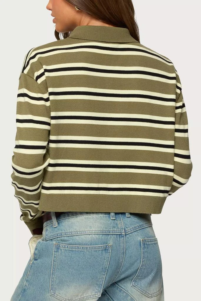 Edikted Edikted Shelby Striped Polo Sweater 5