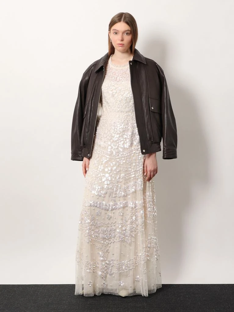 Needle & Thread Tulle long dress with all-over sequins 2
