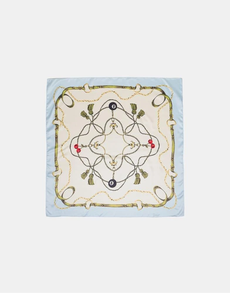 Stradivarius Stradivarius Pom-pom scarf in ecru