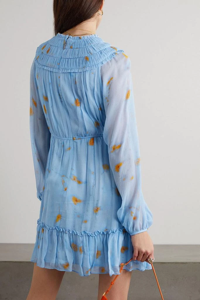 Jason Wu Ruffled tiered floral-print silk-crepon mini dress 3
