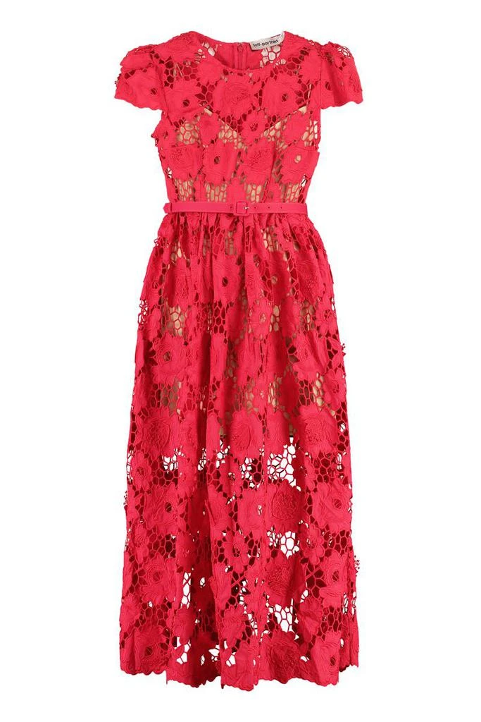 SELF-PORTRAIT SELF-PORTRAIT FLORAL MACRAMÉ-LACE DRESS 1