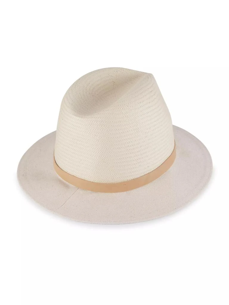Rag & Bone Floppy Brim Straw & Canvas Fedora 2