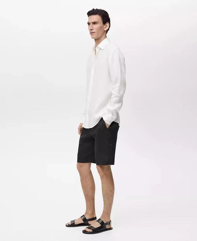Mango Men's Tailored Linen Shorts 4