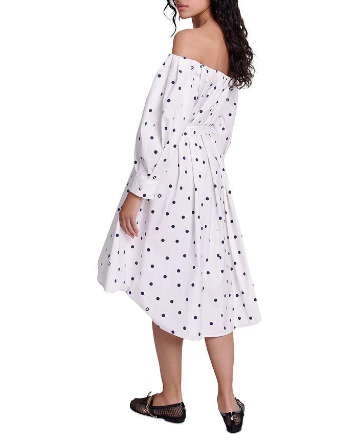 off the shoulder midi dress with sleeves Jada Off Shoulder Midi Dress