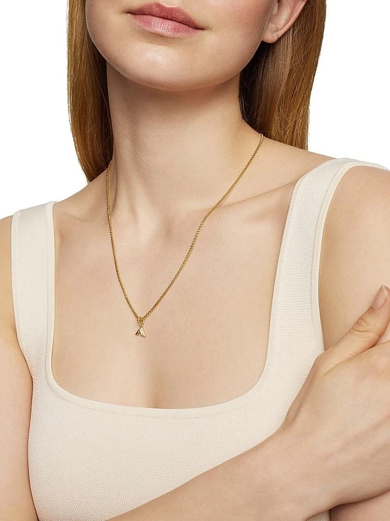 David Yurman Pavé Initial Pendant in 18K Yellow Gold 7