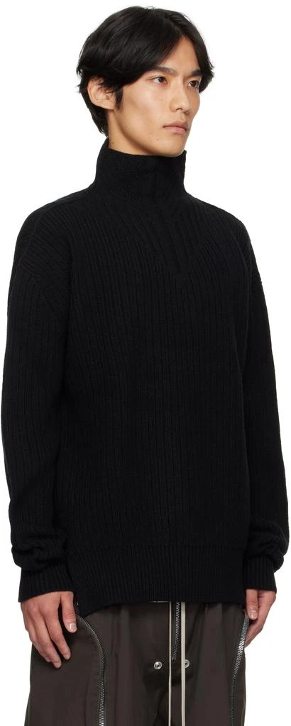Rick Owens Black Concordians Turtle Neck Sweater 2