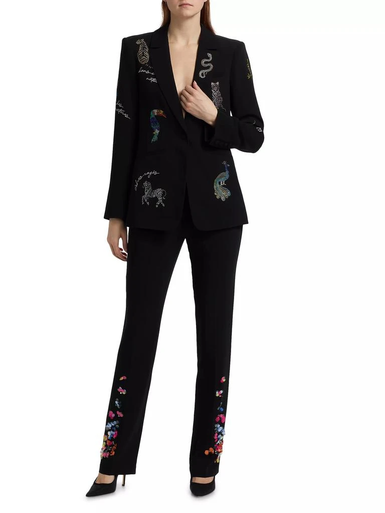 Cinq à Sept Karlie Jungle Crepe Blazer 2