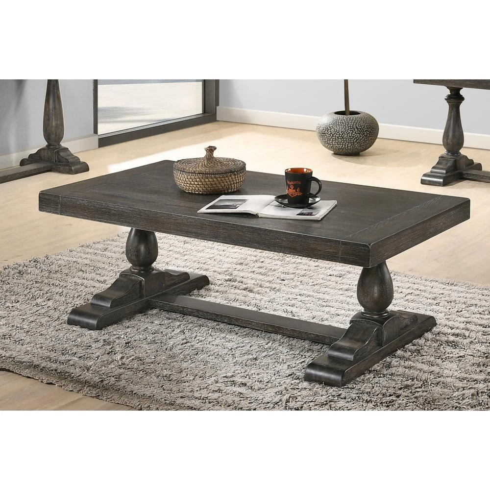 Best Master Furniture Amy 52" Transitional Wood Coffee Table in Dove Gray 2