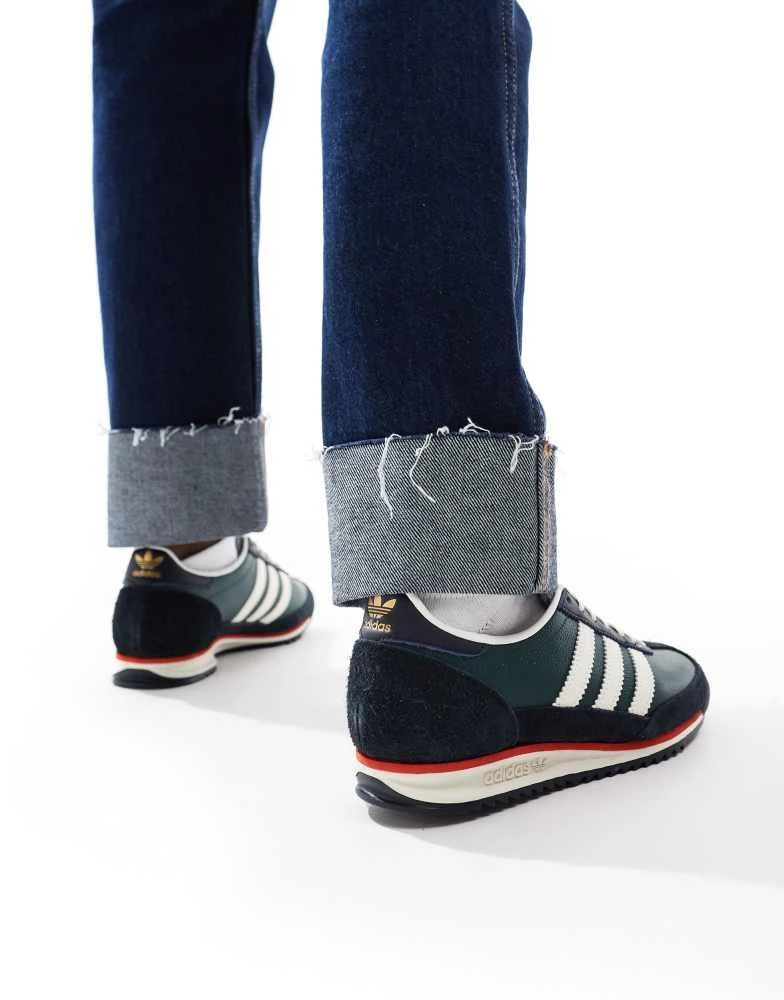 Adidas adidas Originals SL 72 OG trainers in navy and white 2