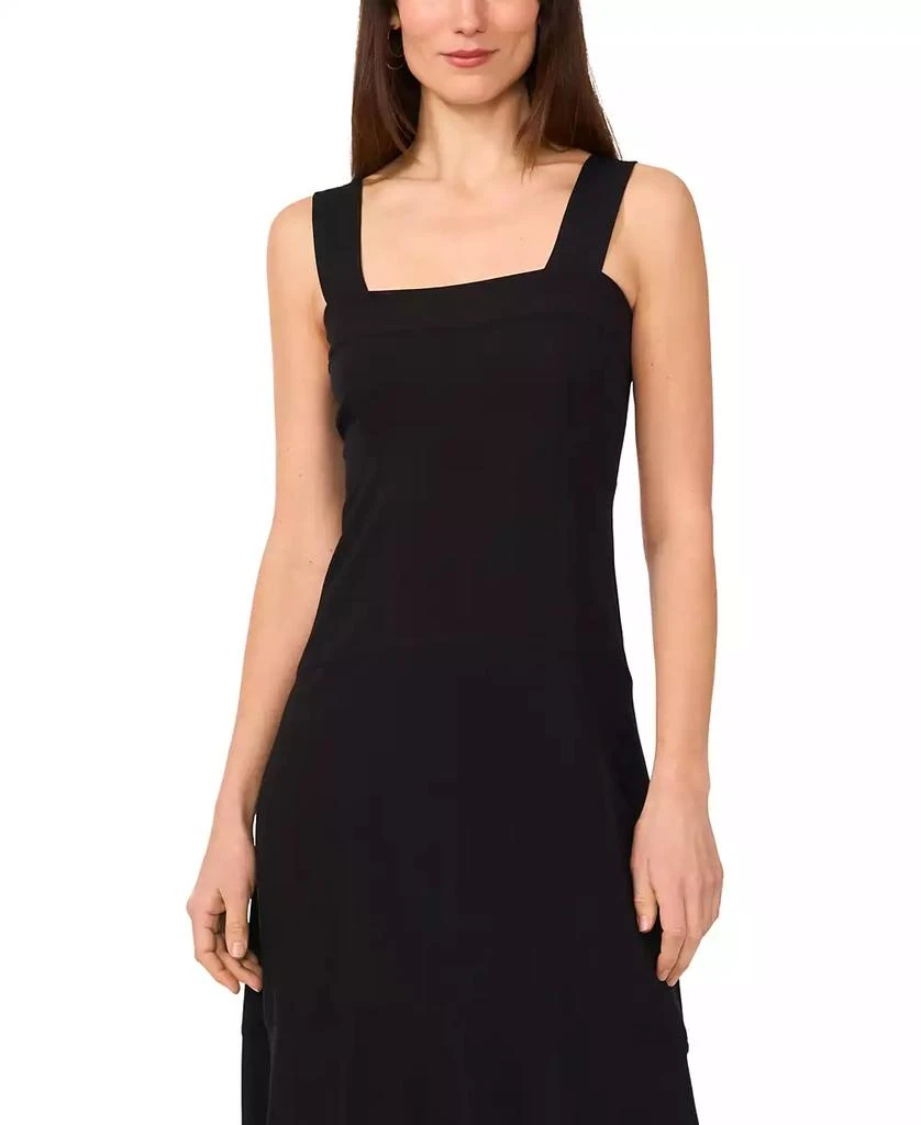 Vince Camuto Women's Challis Square-Neck Smocked-Back Sleeveless Maxi Dress, XS- 3