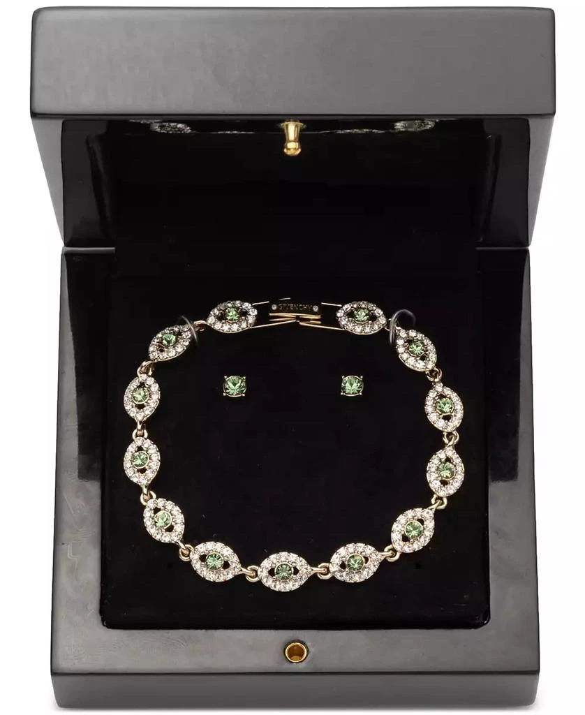 Givenchy Mixed Crystal Flex Bracelet & Stud Earrings Set 3