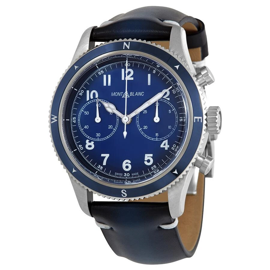 MontBlanc Montblanc 1858 Chronograph Automatic Blue Dial Men's Watch 126912