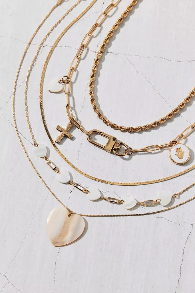Urban Outfitters Hearts & Charms 5-Piece Layering Necklace Set 2