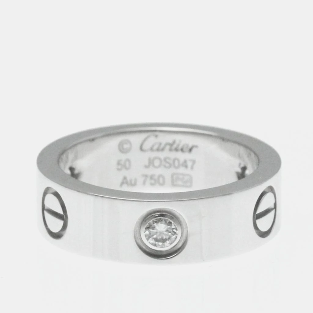 Cartier Cartier 18K White Gold and Diamond Love Band Ring EU 50 7