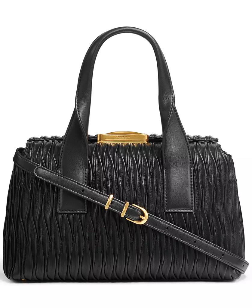 Donna Karan Donna Karan Amagansett Soft-Rolled Pleated Satchel with Sculpted Magnet Closure