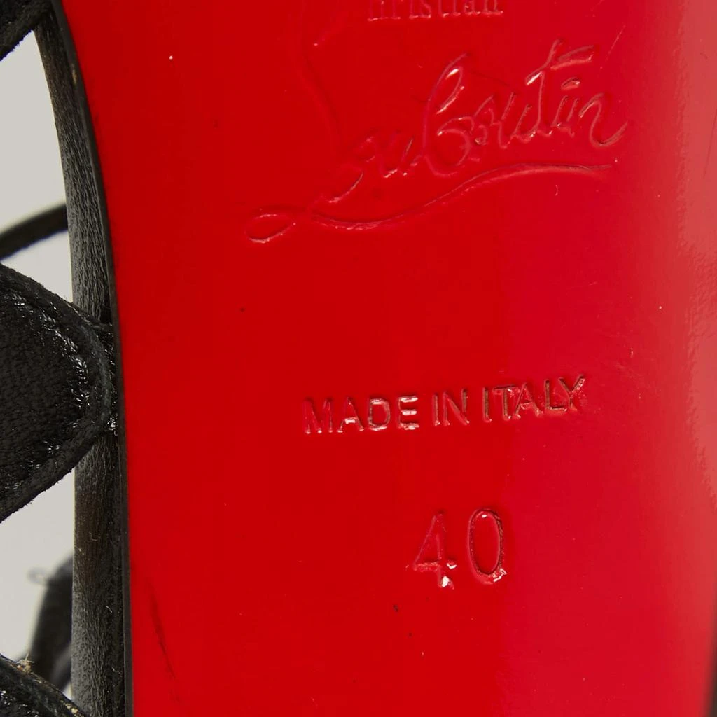 Christian Louboutin Christian Louboutin Black Leather Aqueduchesse Gladiator Sandals Size 40 9