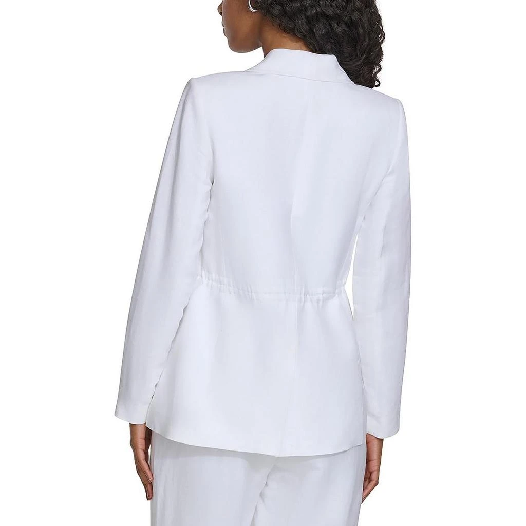 Calvin Klein Womens Linen Suit Separate One-Button Blazer 2