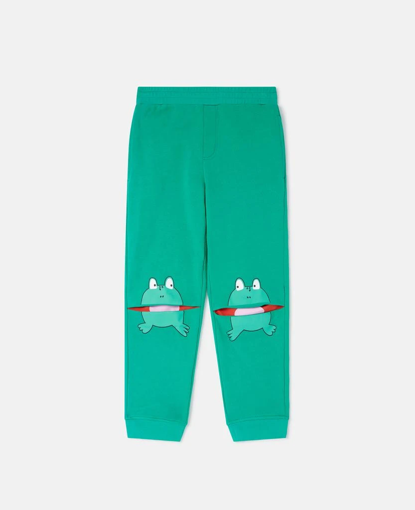 Stella McCartney Stella McCartney - Frog Graphic Elasticated Joggers, Green, Size: 4 1