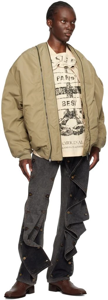 Y/Project Beige Velcro 'Paris' Best' T-Shirt 4