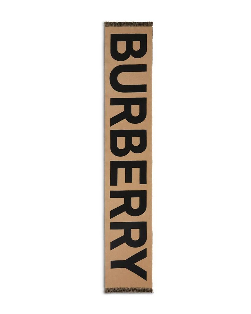 Burberry Logo Organic Wool Jacquard Scarf 4