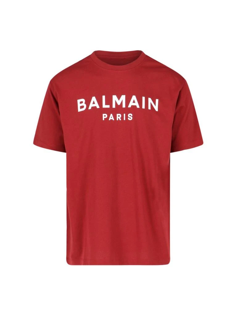 Balmain Balmain Logo Printed Crewneck T-Shirt 1