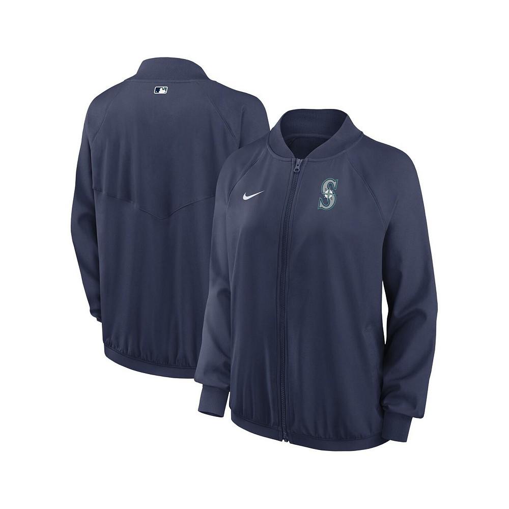 Nike Women's Navy Seattle Mariners Authentic Collection Team Raglan Performance Full-Zip Jacket