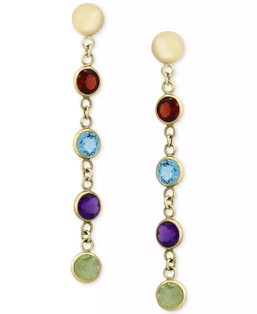 Effy EFFY® Multi-Gemstone Drop Earrings (2-1/5 ct. t.w.) in 14k Gold