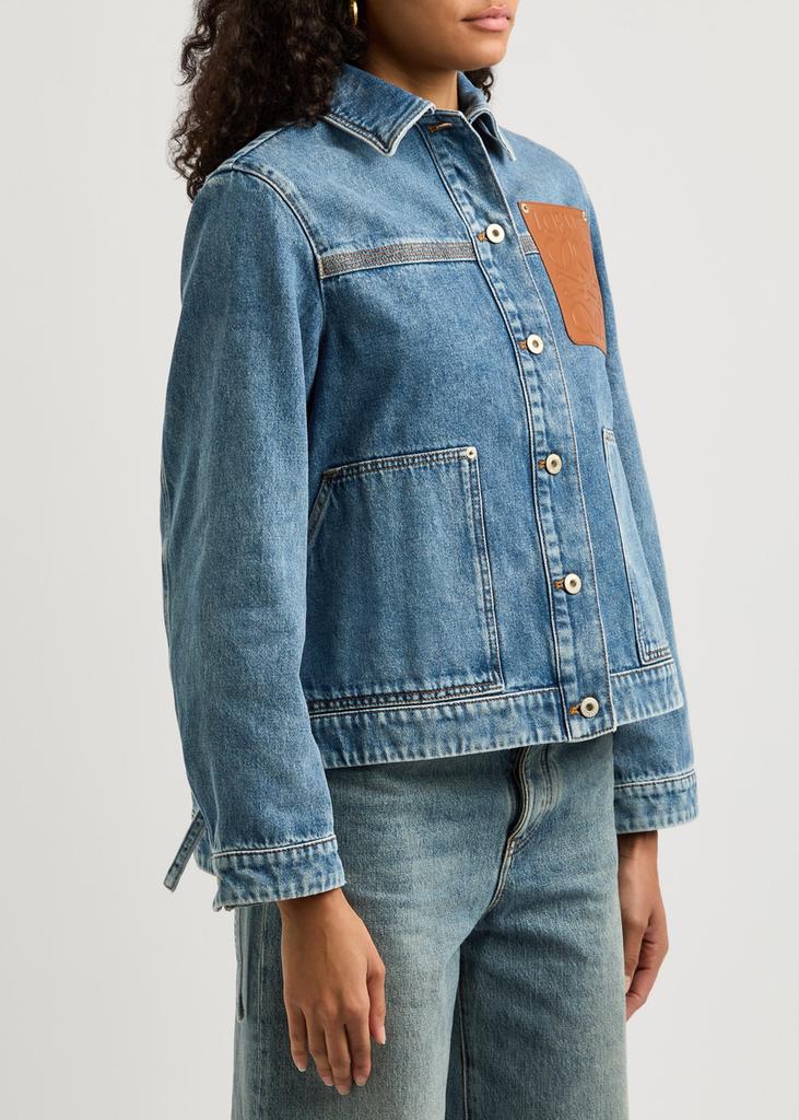 VIP【送料関税込】LOEWE ANAGRAM DENIM JACKET Anagram denim jacket in black - Loewe | Mytheresa
