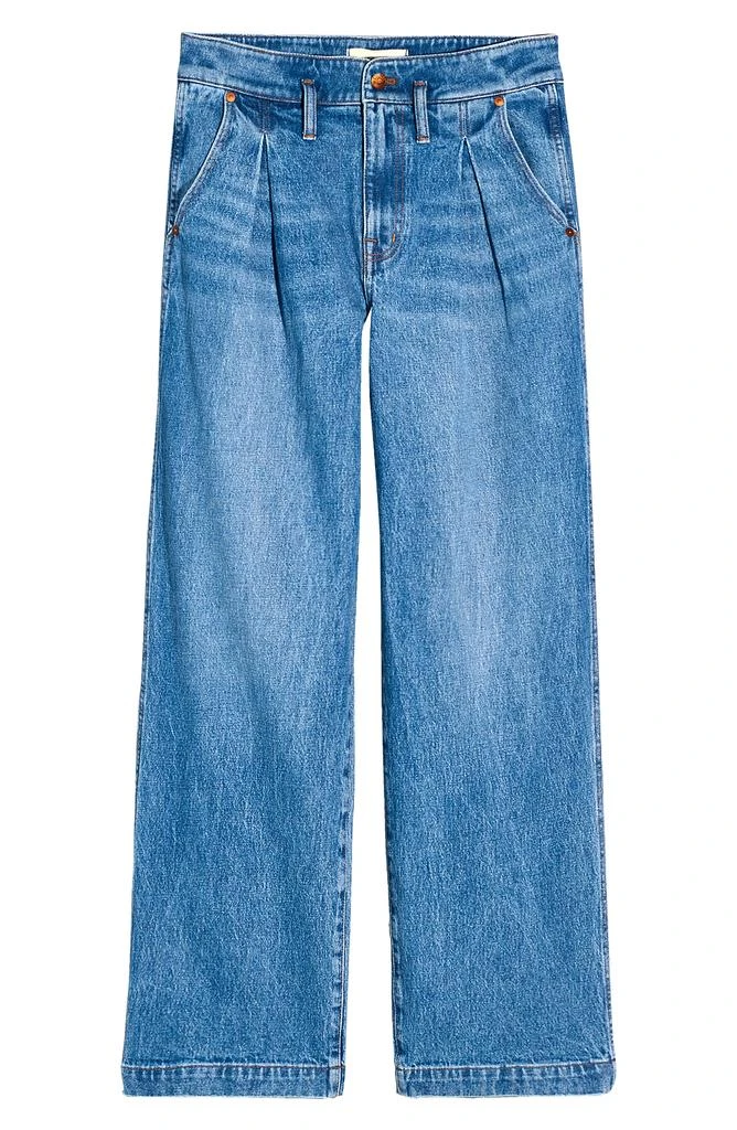 Madewell The Perfect Vintage Pleated High Waist Crop Wide Leg Jeans 7