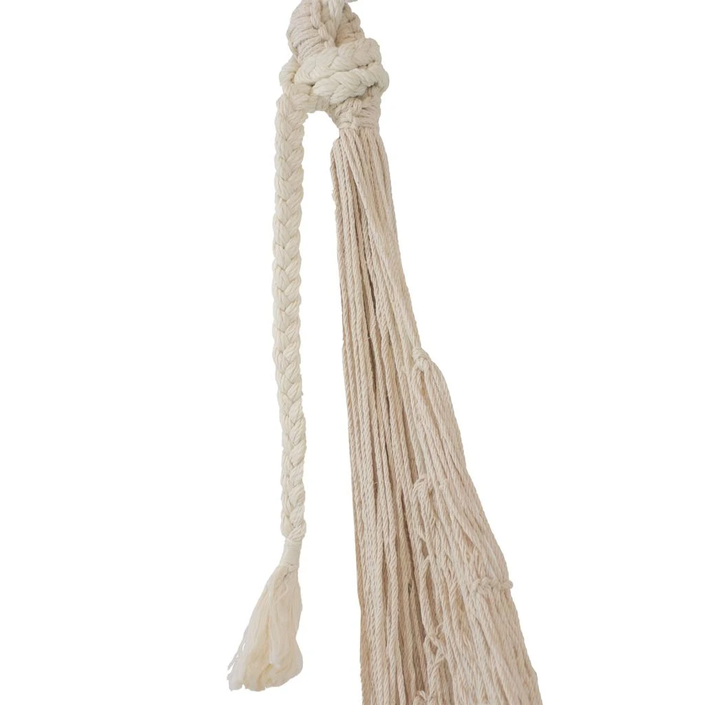 Sunnydaze Extra Large Lightweight Cotton/Nylon Rope Outdoor Mayan Hammock Chair - 330 lb Weight Capacity - Natural 6