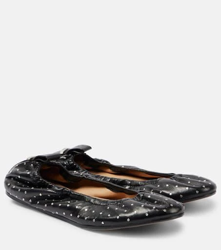 Isabel Marant Belna embellished leather ballet flats 1