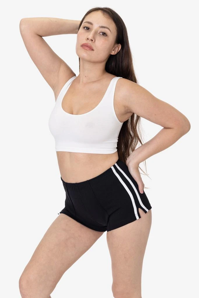 Los Angeles Apparel RNI3001 - Nylon Interlock Cheer Stripe Shorts 1