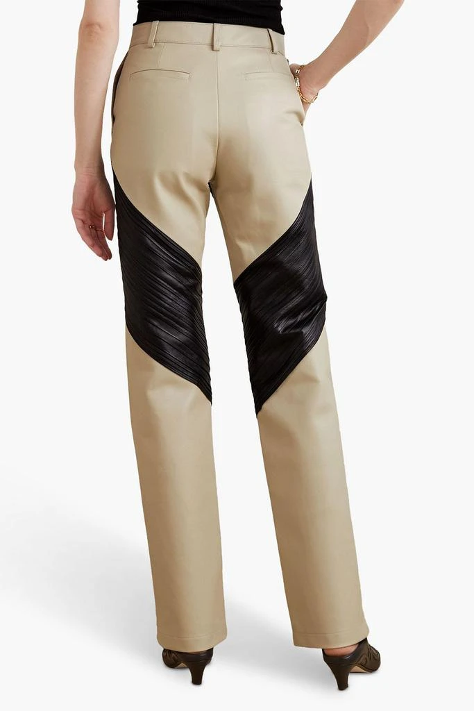 PETER DO Two-tone leather straight-leg pants 3