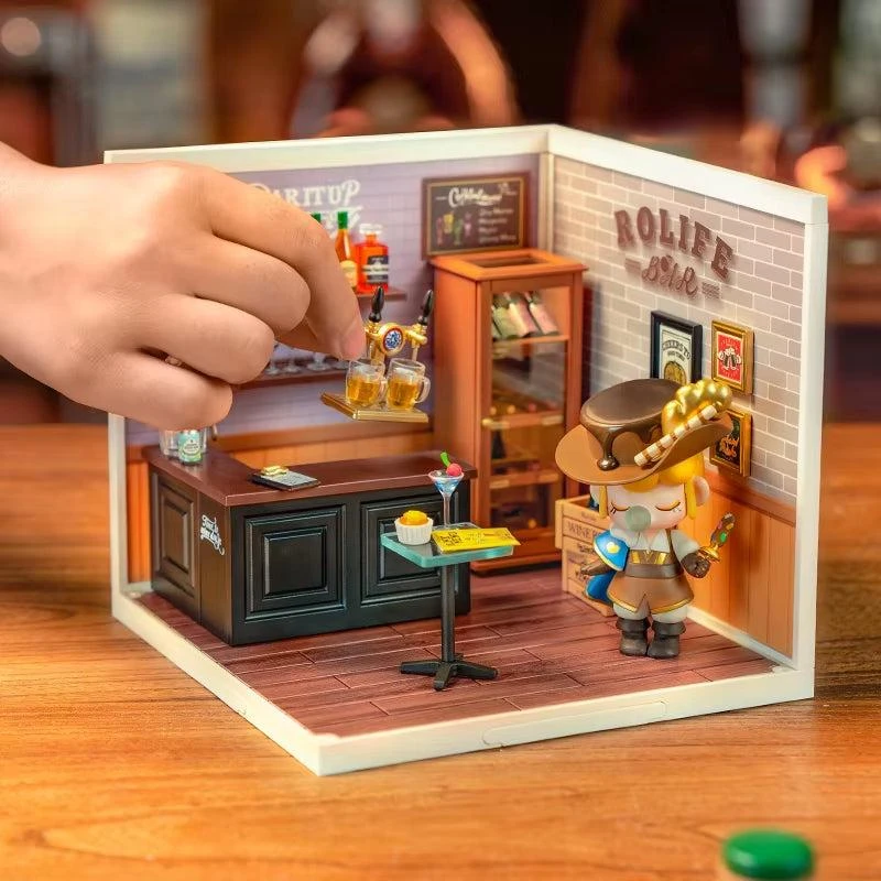 Robotime Rolife Super Creator Series Plastic Dollhouse Building Blocks - Leisurely Cheers