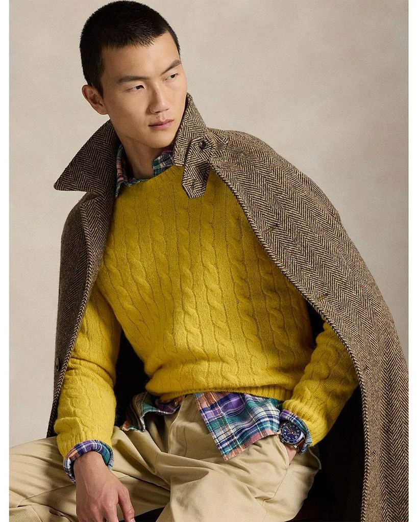 Ralph Lauren Suede-Patch Cable-Knit Sweater 3