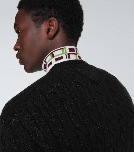 Prada Metallic knit wool-blend sweater 6