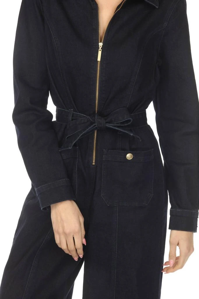 JOSEPH RIBKOFF Joseph Ribkoff - Zip Front Belted Denim Jumpsuit 3