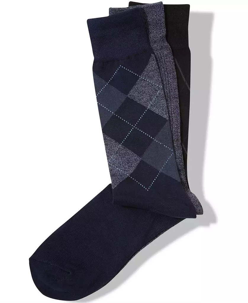 Perry Ellis Perry Ellis Men's 3-Pk. Patterned Dress Socks 1