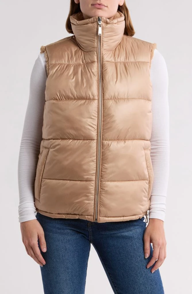 BCBG Reversible Faux Fur Puffer Vest 6