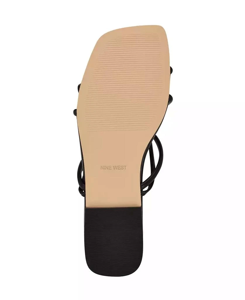 Nine West Women's Mikila Strappy Lace Up Flat Sandals 5