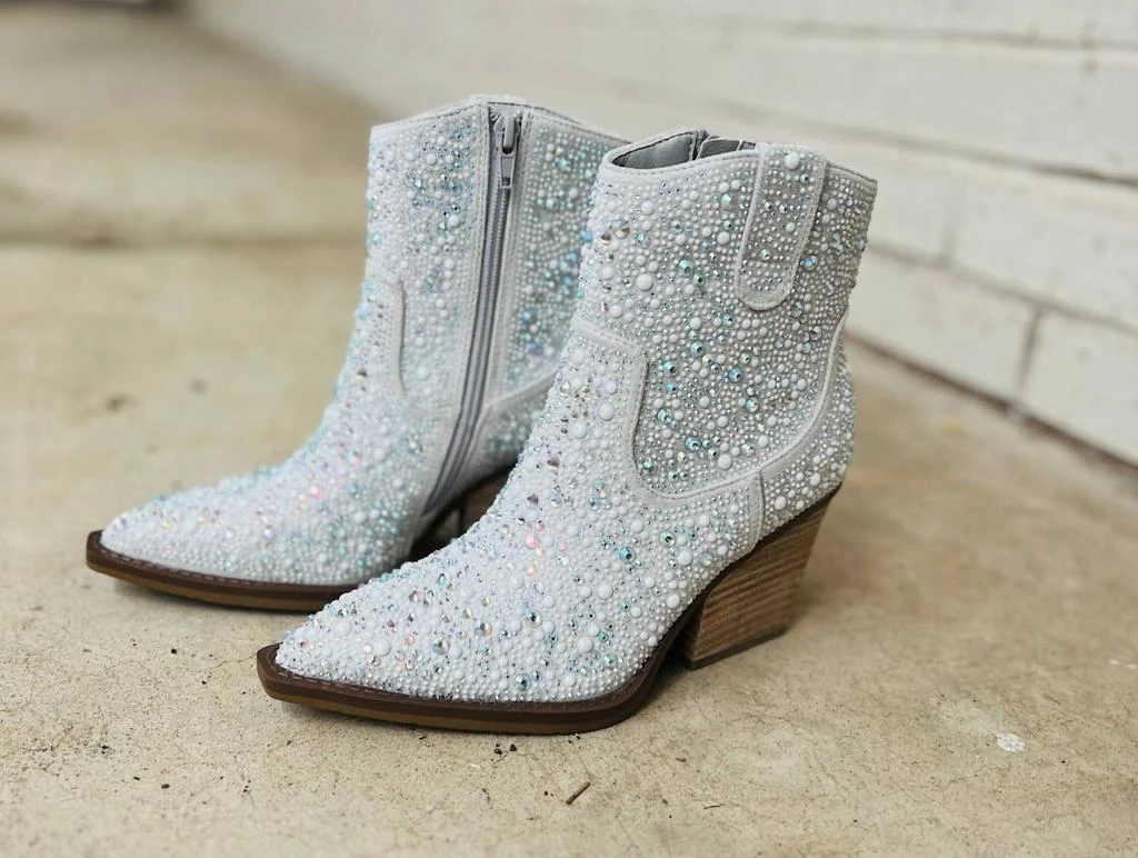 Very G Very G - Women's Rhinestone Booties 1