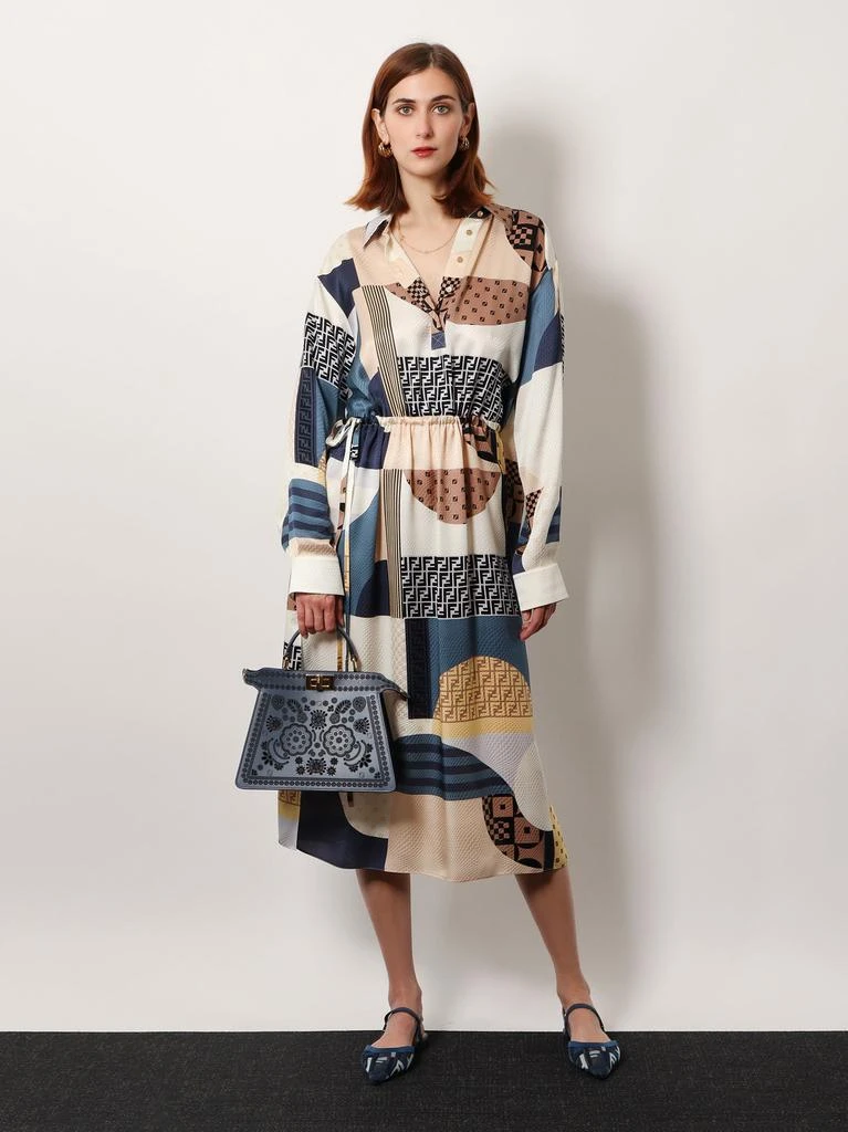 Fendi Patchwork silk dress 2