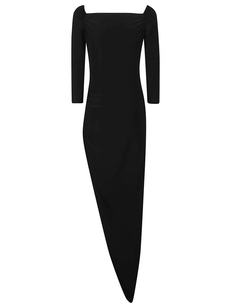 Norma Kamali Off Shoulder Sweetheart Side Drape Dress 2