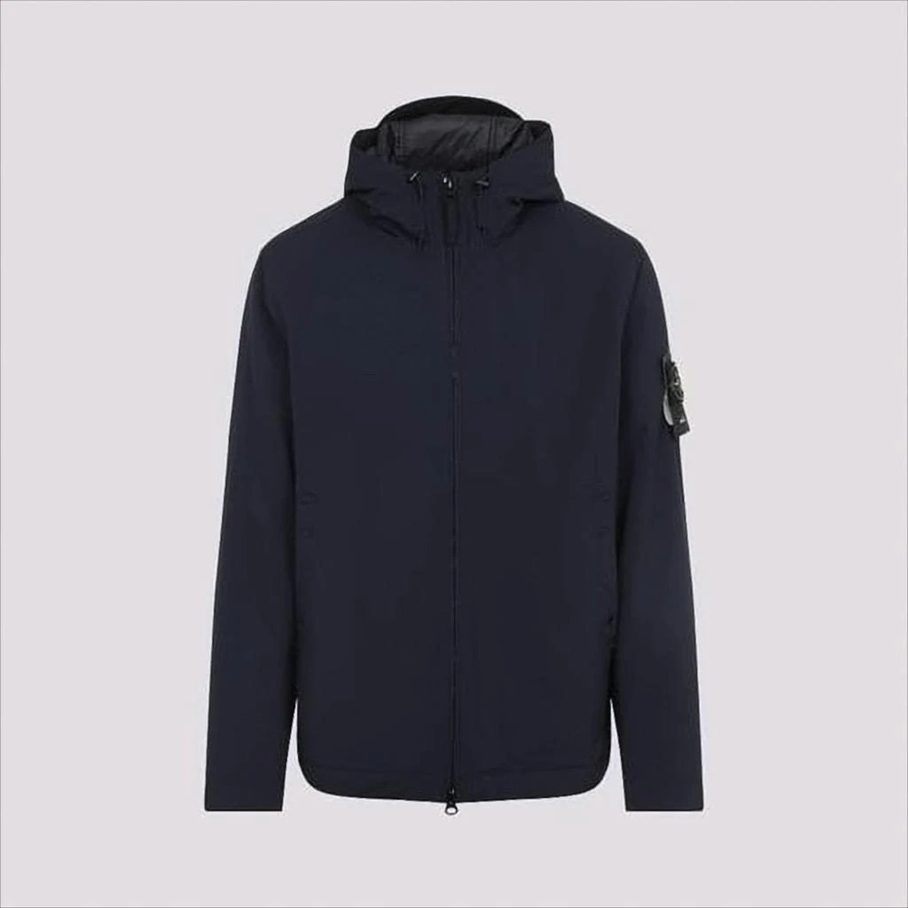 Stone Island Padded Jacket with Front Zipper and Hood 2