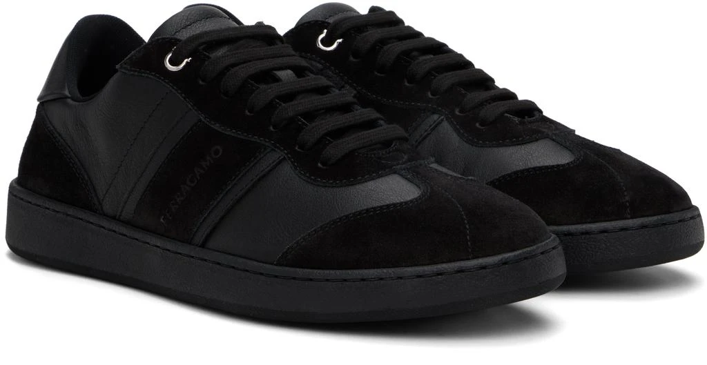 Ferragamo Black Low Top Signature Sneakers 4