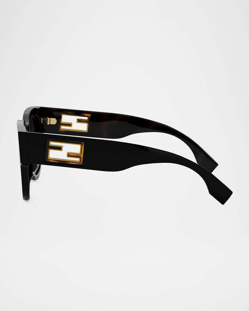 Fendi Baguette Logo Round Acetate & Nylon Sunglasses 4