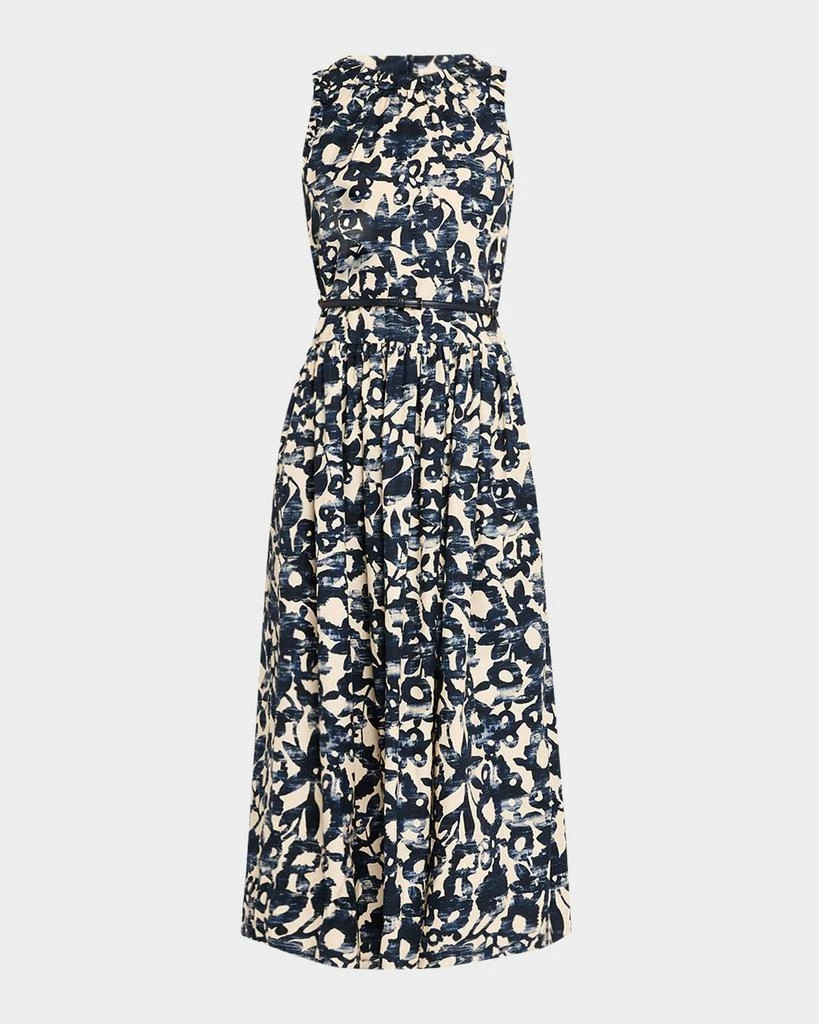 Max Mara Marlena Belted Drop Waist Midi Dress 1