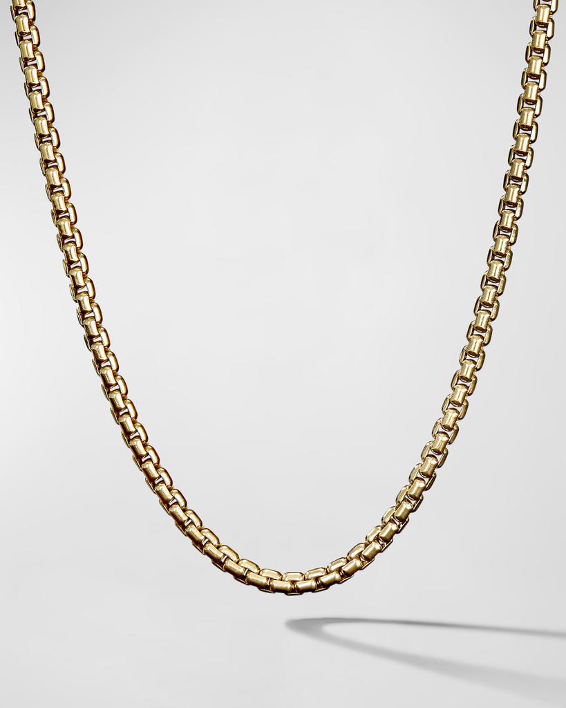 David Yurman Men's Box Chain Necklace in 18K Gold, 3.6mm, 24"L